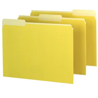 Pendaflex Interior Folder - Letter - 8.50" X 11" - 1/3 Tab Cut - Yellow - 100 / Box (421013YEL)