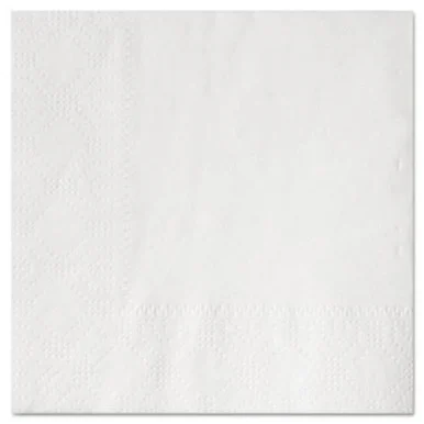 Hoffmaster 180300 Beverage Napkins, Two-ply 9 1/2" X 9 1/2", White, Embossed