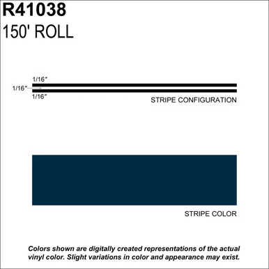 Sharpline Converting Inc R41038 Ms, 3/16" X 150'; Dark Blue - Prostripe