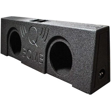 Qpower QBTRUCK210V Qbomb Dual 10" Vented Empty Box Behind Seat Mount