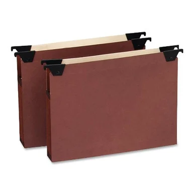 Pendaflex Premium Reinforced File Pockets With Swing Hooks And Dividers - Letter - 8.50" X 11" - 3.50" Expansion - 3 Dividers - Red Fiber, Manila - Red Fiber - 5 / Box (ESS45422)