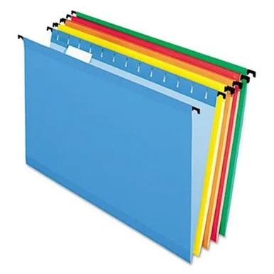 Pendaflex Surehook Poly Laminate Hanging Folders, Legal, 1/5 Tab, Yellow, 20/box - Legal - 8.50" X 14" - Round Ring Fastener - 1/5 Tab Cut - Poly - Yellow - 20 / Box (615315YEL)