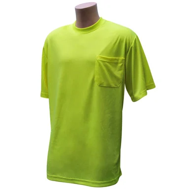 Blackcanyon Outfitters BCOSSTYXL Non Rated Ss Pocket Tee Hivis/ Lime Xl