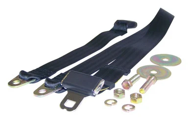 Crown Automotive Jeep Replacement Seat Belt, Left or Right Rear, Black, 2 Point Non-Retractable, 60" BELT1B