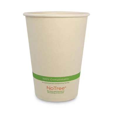 World Centric BOSU32 No Tree Paper Bowls, 32 Oz, 4.4" Diameter X 5.8"h, Natural, 500/carton