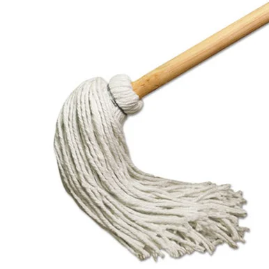 Boardwalk BWK124R Deck Mop W/54 In. Wooden Handle, 24 Oz. Rayon Fiber Head, 6/pack