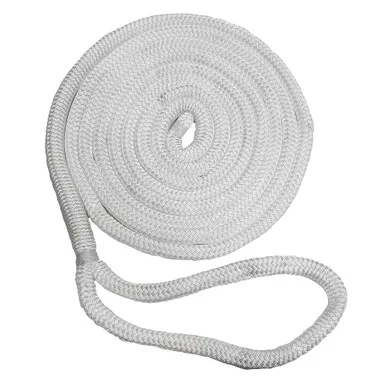 New England Ropes C5050-20-00035 5/8" X 35' Nylon Double Braid Dock Line - White