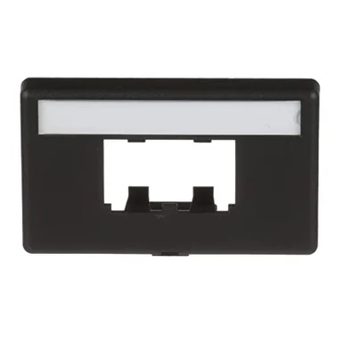 PanNet Mini-Com, Furniture Faceplate, Standard Opening, 2 Port, Black (cffpl2bl)