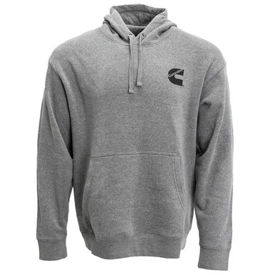 Cummins Unisex Fleece Pullover Hoodie Sweatshirt In Gray In Comfortable Cotton Blend 4xl Cmn5004