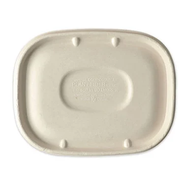 World Centric CTLSCU3LF Fiber Lids For Fiber Containers, 8.9 X 6.9 X 0.4, Natural, Paper, 400/carton
