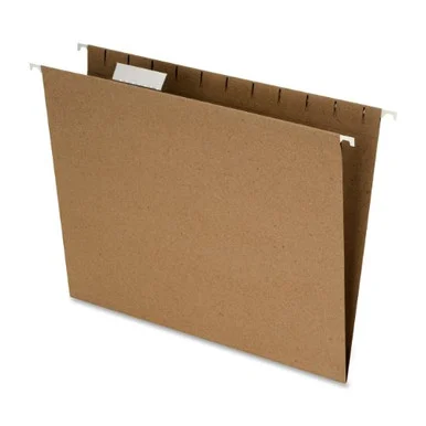 Earthwise Pendaflex 100% Recycled Paper Hanging Folders - Letter - 8.50" X 11" - 1/5 Tab Cut - Natural - 25 / Box (ESS74542)