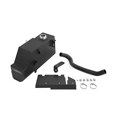 Mishimoto MMRTF2D11PMWBK Aluminum Degas Tank Micro-Wrinkle Black for 2011-2019 Ford 6.7L Powerstroke