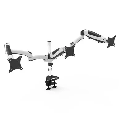 Amer Mounts Hydra HYDRA3XL Desk Mount for Monitor, Display Screen, Flat Panel Display, Curved Screen Display - White, Chrome, Black