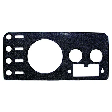 Crown Automotive Jeep Replacement Dash Overlay Panel for 76-86 CJ-5, CJ-7, CJ-8; Black Textured, w/ Radio Opening J5457117