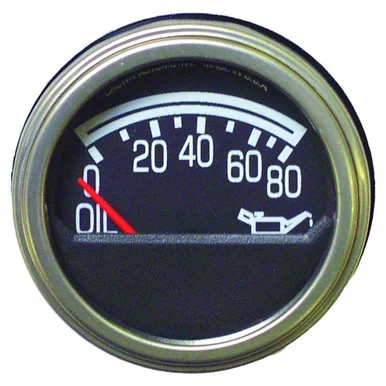 Crown Automotive Jeep Replacement Oil Pressure Gauge for 1976-86 Jeep CJ-5, CJ-7, CJ-8, Fits in a 2" Hole J5750279