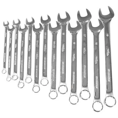 K Tool International KTI-41800 13-piece Metric Polished Chrome Combination Non-ratcheting Wrench Set