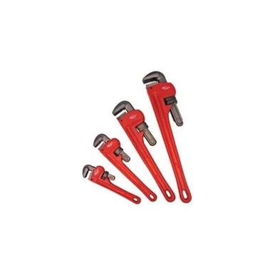 K Tool International KTI-49000 4-piece Pipe Wrench Set, Includes 8, 10, 14 In. And 18 In. Pipe Wrenches