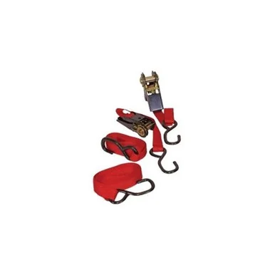 K Tool International KTI73870 4-pk Of 1" X 15' Ratcheting Tie Down Straps With Pvc Coated Hooks At 900 Lb. Capacity