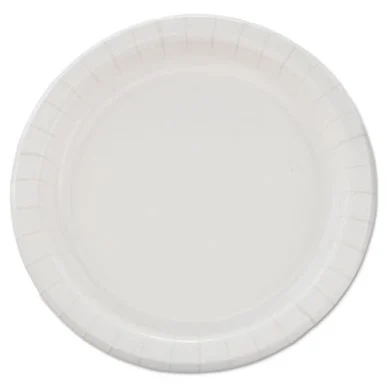 Dart MP9BR2054 Bare Eco-forward Clay-coated Paper Dinnerware, Plate, 8.5" Dia, White, 125/pack, 4 Packs/carton