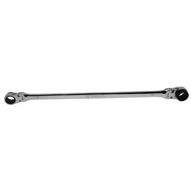 K Tool International XDDB17X19 Wrench 17mm X 19mm Metric Ratcheting Reversible Double Box Universal Spline 90 Tooth MST17X19