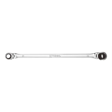K Tool International XDDB21X22 Wrench 21mm X 22 Mm Ratcheting Reversible Double Box Universal Spline 90 Tooth MST21X22
