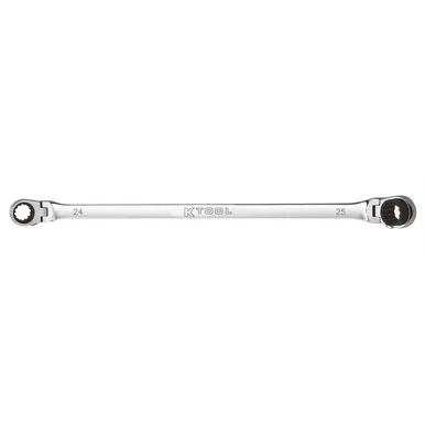 K Tool International XDDB24X25 Wrench 24mm X 25mm Ratcheting Reversible Double Box Universal Spline 90 Tooth MST24X25