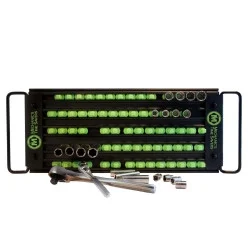 Mechanics Time Saver MTSLASTRAYMBG 5row Lock-a-socket Tray In Matte Black/green Posts