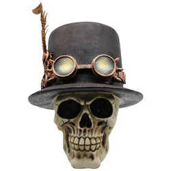 Treasure Cove P754419 Steampunk Top Hat/feather Skull 1