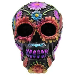 Treasure Cove P754754D Black Day Of The Dead Skull 1