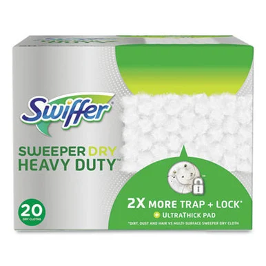 Procter & Gamble 77197 Heavy-duty Dry Refill Cloths, 10.3 X 7.8, White, 20/pack, 4 Packs/carton PGC77197