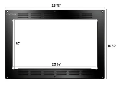 National Quality RVTRIM8B Trim Kit for RV 185BCON Microwave Black - contoure