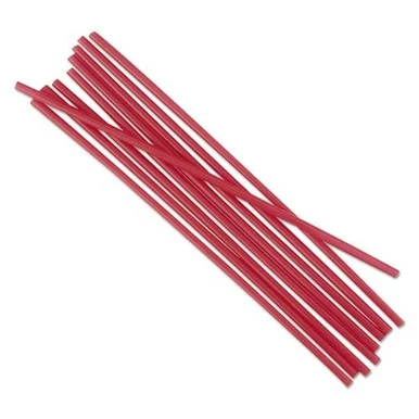 Boardwalk STRU525R10 Unwrapped Stir-straws, 5 1/4", Red, 1000/pack