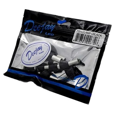 Deejay Led TBHCLAMP4BLACK Deejayled 4 Gauge 10 Pack Black Clamp Wi