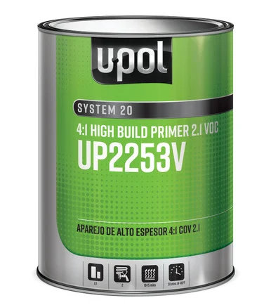 Upol Products UPL-UP2253V 2.1 Voc 4:1 High Build Primer, Gray, 8lbs