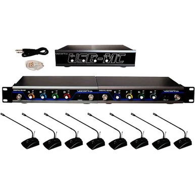 Vocopro USBCONFERENCE8 8-Channel USB Wireless Microphone Interface Package