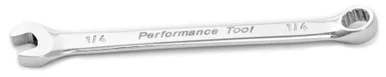 Wilmar W30208 Chrome Combination Wrench, 1/4", With 12 Point Box End, Fully Polished, 3-7/8" Long