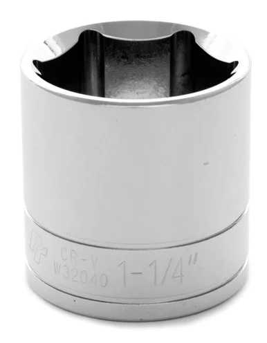 Wilmar W32040 Chrome Socket, 1/2" Drive, 1-1/4", 6 Point, Shallow