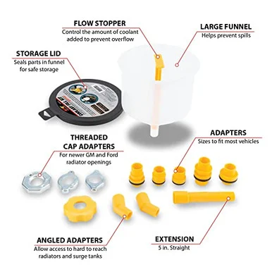 Wilmar W89740 Corp. / Performance Tool Spill Proof Coolant Funnel Kit