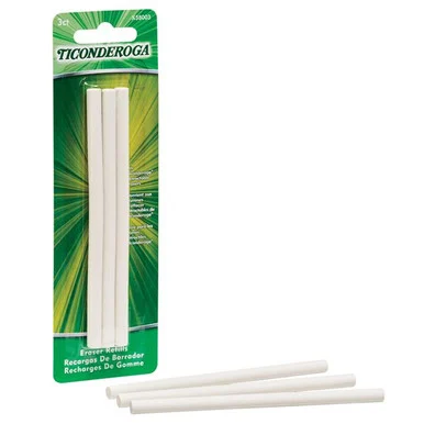 Ticonderoga Retractable Eraser Refills White 3/pkg (x38003) - Dixon Ticonderoga