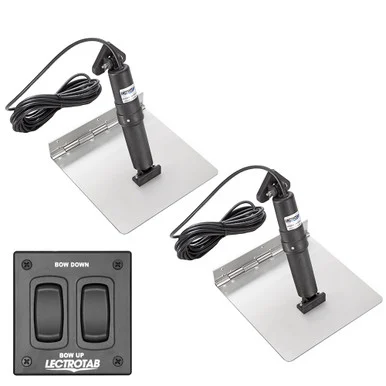 Lectrotab XKAF12X18 Xka Stainless Steel Trim Tab Kit W/rocker Switch - 12 X 18