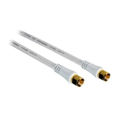 Vanco 0002-1268 Rg6 F Type Plug To F Type Plug Coaxial Cable 6' White Bulk