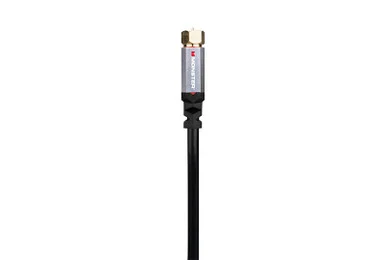 Monster Av 0002-2074 6' Gold Plated F-pin Connector Duraflex Coaxial Cable Alumnium Extruded Shell