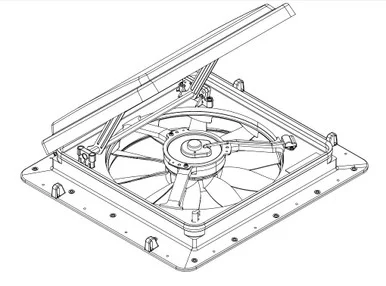 Maxxair Vent 0004401M Maxxfan Mini 1'thick Roofs Black