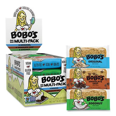 Bobo's 00098 Oat Bar Coconut/chocolate Chip/original Multipack, 3 Oz Individually Wrapped, 12/box - BoBos