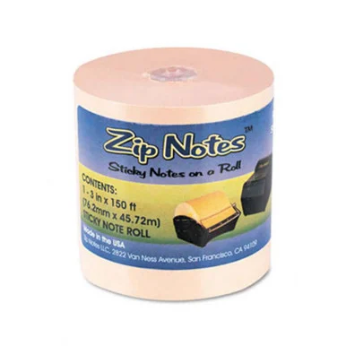 Zip Notes, Llc 0024 Dispenser Refill Roll, Unruled, 150 Ft X 3", Pink