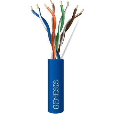 Genesis 0063-0627 Cat6 23g Riser 1000' Box Blue
