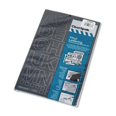 Chartpak Vinyl Helvetica Style Letters/numbers - Number, Letter, Symbols - 1.5" - Vinyl - Black (01040_40_1)