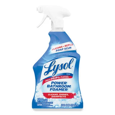Reckitt Benckiser 02699CT Disinfectant Bathroom Cleaners, Liquid, Atlantic Fresh, 32 Oz Spray Bottle, 12/carton - Lysol