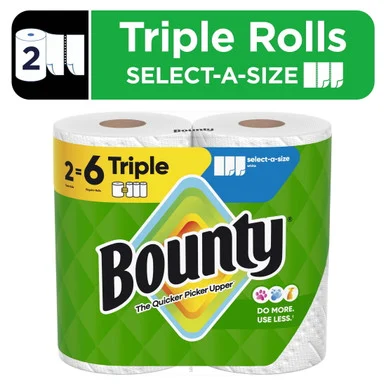Procter & Gamble 06133 Select-a-size Kitchen Roll Paper Towels, 2-ply, 11 X 5.9, White, 135 Sheets/roll, 2 Rolls/pack