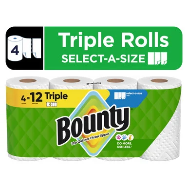 Procter & Gamble 06134 Select-a-size Kitchen Roll Paper Towels, 2-ply, 11 X 5.9, White, 135 Sheets/roll, 4 Rolls/pack